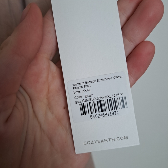 NEW Cozy Earth Blush Pink Bamboo Soft Cooling Pajamas *SHORTS ONLY Size 3XL - Picture 4 of 7